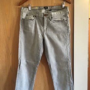 Jcrew Light grey toothpick jeans